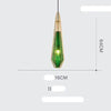 Suspension design à LED en verre et cage dorées
