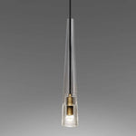 Suspension design cône en verre cristal à LED Luxury