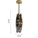 Suspension design en verre fumé cristal à LED Luxury