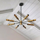 Lustre design à spots tube dorés