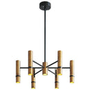 Lustre design à spots tube dorés