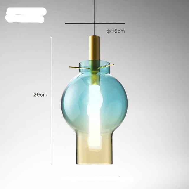 pendant light LED colored glass ball design