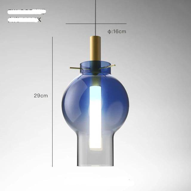 pendant light LED colored glass ball design