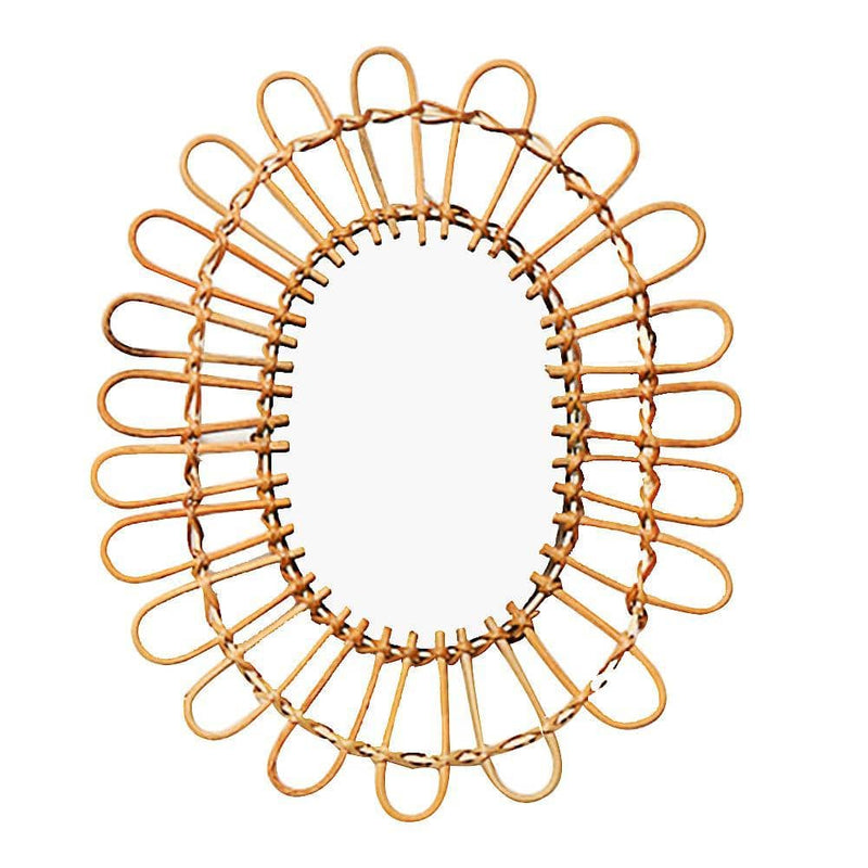 Miroir murale décoratif arrondi style Sun Décor