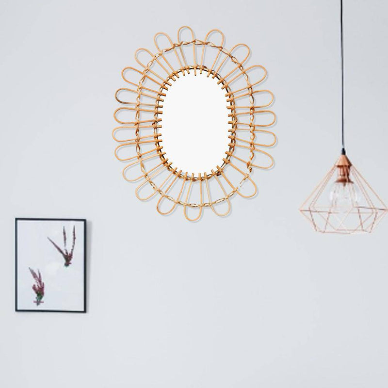 Rounded decorative wall mirror Sun Décor style