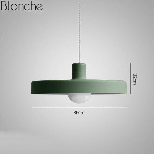 Suspension design LED à plat en métal coloré Loft