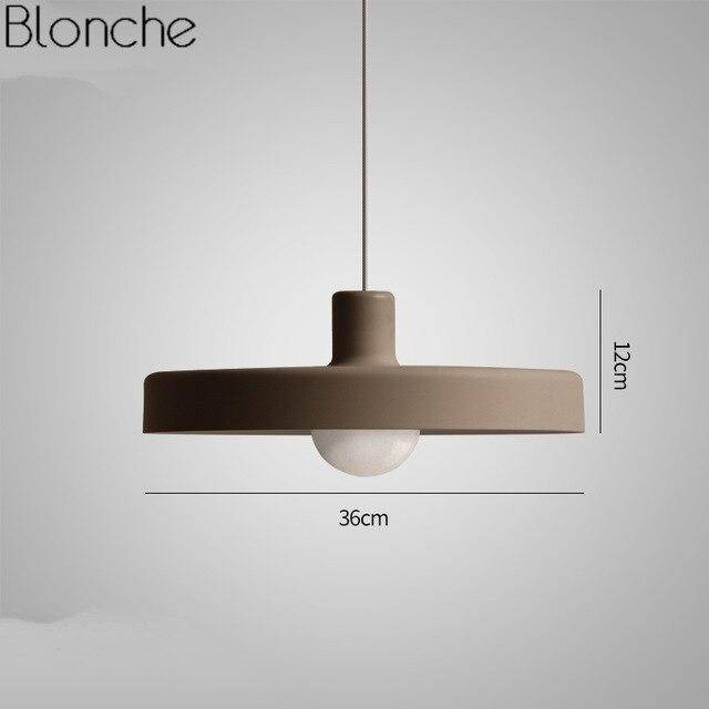 Suspension design LED à plat en métal coloré Loft