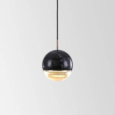 Suspension design LED boule style marbre coloré Art