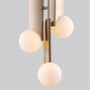 Suspension design à LED doré avec boules Brass