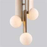 Suspension design à LED doré avec boules Brass