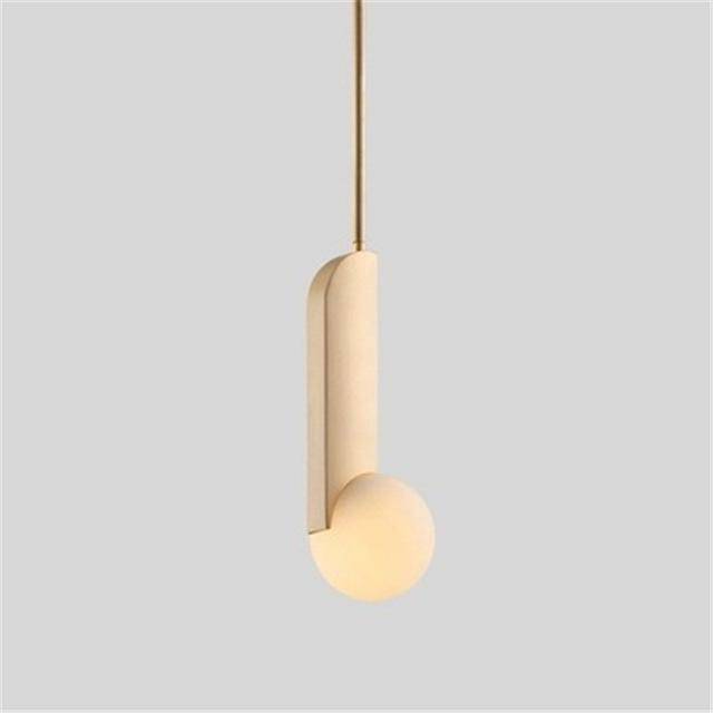 Suspension design à LED doré avec boules Brass - vue 5 sur 7