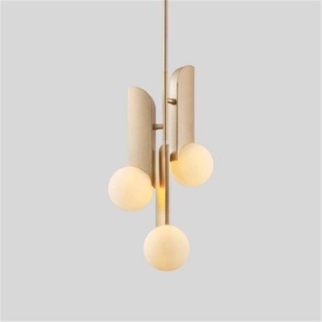 pendant light gold LED design with Brass balls