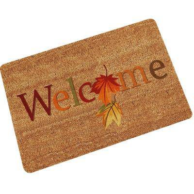 Welcome" rectangle doormat Autumn