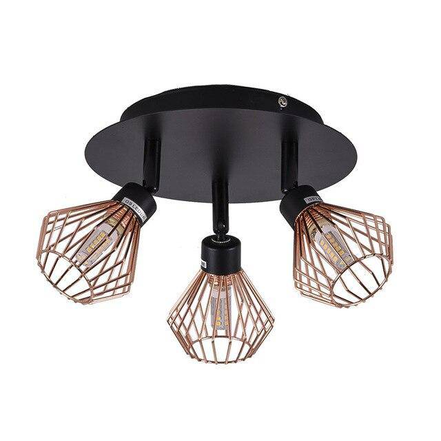 wall lamp modern LED in black metal and lampshade copper Buny