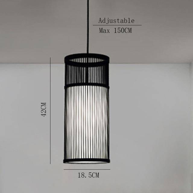 Suspension LED cage cylindrique en bambou Handicraft - vue 5 sur 6