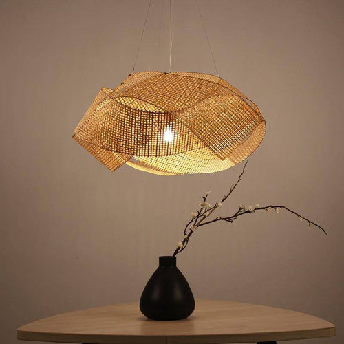 pendant light intertwined bamboo design Personality