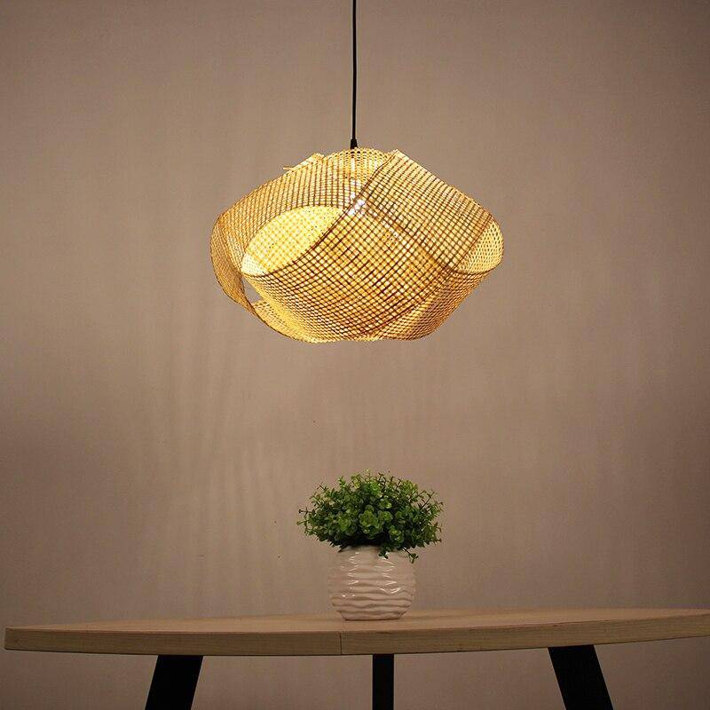 pendant light intertwined bamboo design Personality