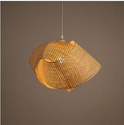 pendant light intertwined bamboo design Personality