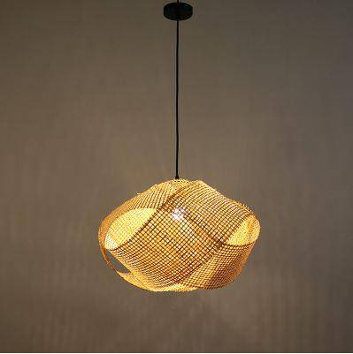 pendant light intertwined bamboo design Personality