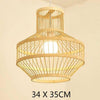 Suspension cage en bambou Geometric C