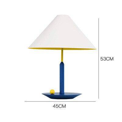 Modern LED table lamp with lampshade conical white