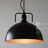 Suspension industrielle LED avec abat-jour arrondi en métal