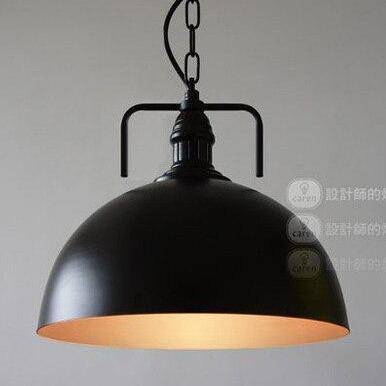 Suspension industrielle LED avec abat-jour arrondi en métal