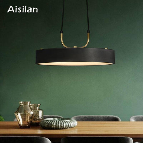 Suspension design à LED cylindrique moderne