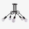Plafonnier design LED en métal avec plusieurs points lumineux