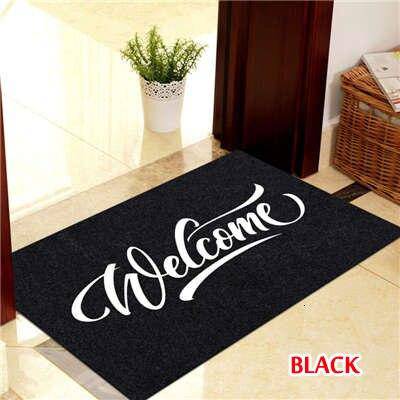 Rectangular welcome mat in polyester fibre