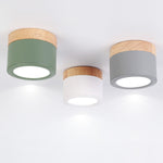 Spotlight modern LED wood and metal coloured Allan