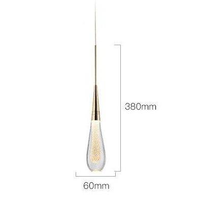 Lámpara de suspensión design LED dorado en cristal de lujo