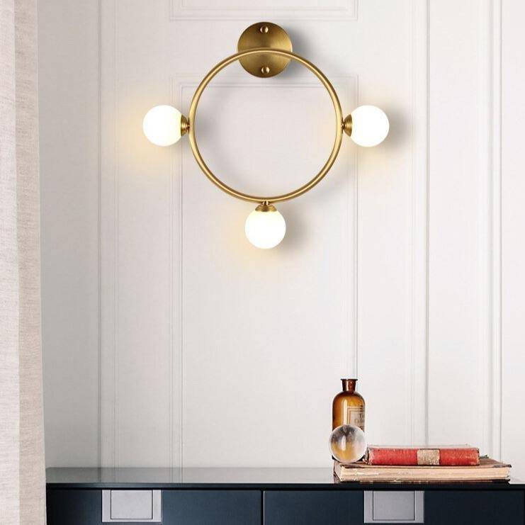 wall lamp modern gold LED wall light with multiple light points