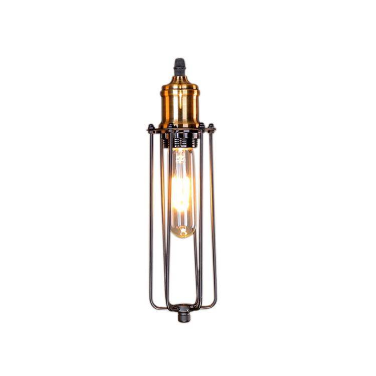 Suspension industriel LED en métal avec cage style rétro - vue 8 sur 8
