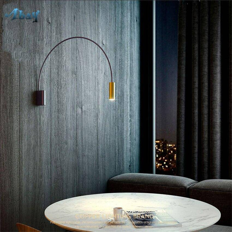 wall lamp Sconce LED design wall lamp in gold metal cylinder