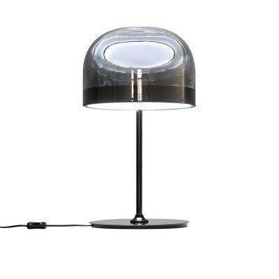 Lampe à poser design LED en métal avec abat-jour en verre style Mushroom