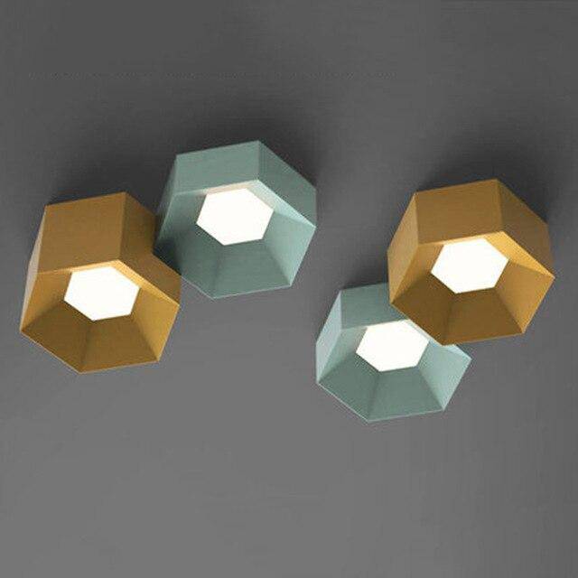 Plafonnier design à LED géométrique de couleur Art - vue 10 sur 11