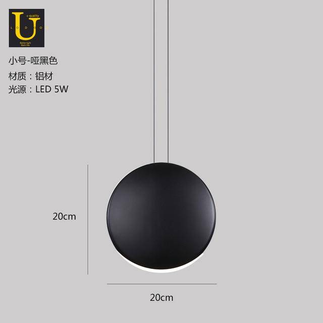 Suspension design ronde en aluminium LED