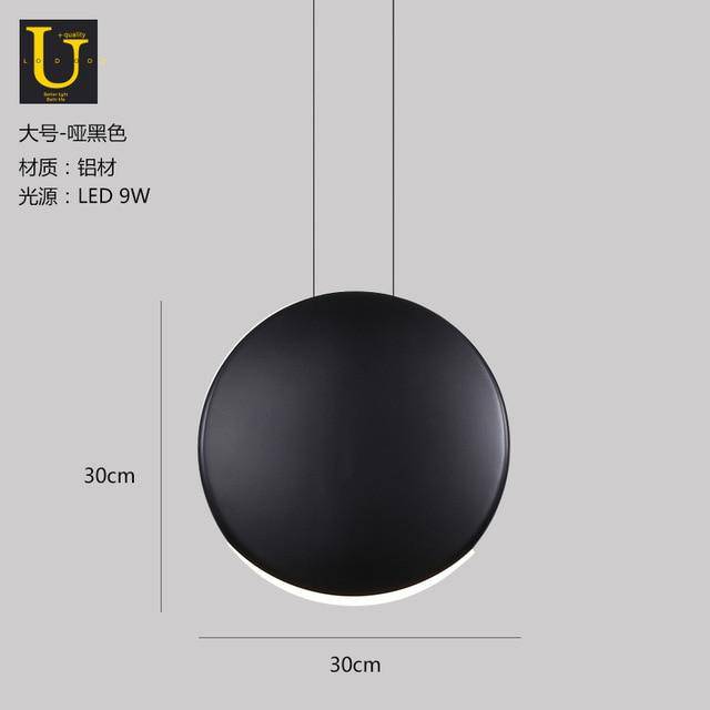 pendant light round aluminum LED design