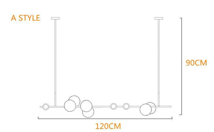 Suspension design à LED avec tuile en métal style Shining