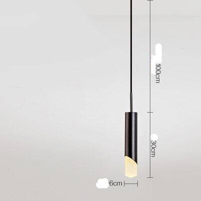 Suspension design LED avec cylindre en métal style Luxury - vue 8 sur 10
