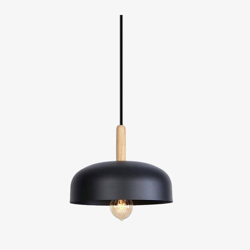 Suspension design LED en métal avec abat-jour arrondi Loft - vue 2 sur 6