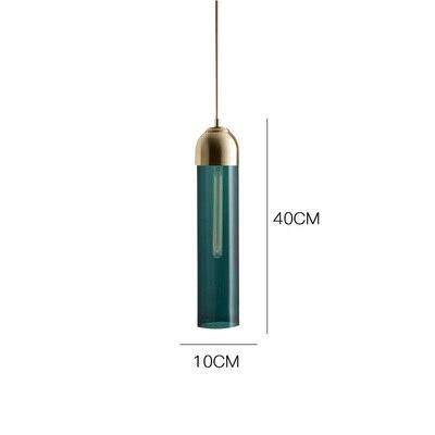 Suspension design LED cylindrique en verre coloré Hang