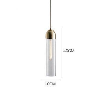 Suspension design LED cylindrique en verre coloré Hang