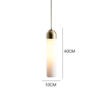 pendant light Hang colored glass cylindrical LED design