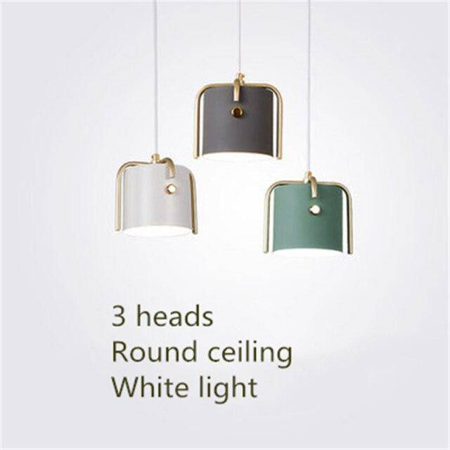 Suspension design à LED abat-jour métal coloré Kitchen