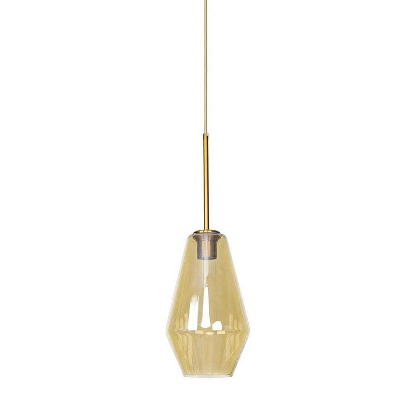 Suspension design LED avec abat-jour en verre style Edison