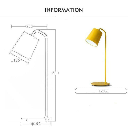 Lampe à poser design LED en métal coloré Abajur - vue 3 sur 4