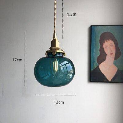 pendant light Jiamen style colored glass LED design