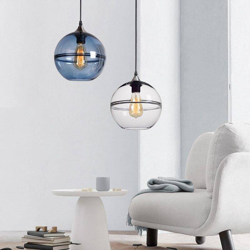 pendant light LED design with minimalist glass ball Loft